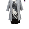 CARDIGAN LUNGO GRIGIO CON TASCA