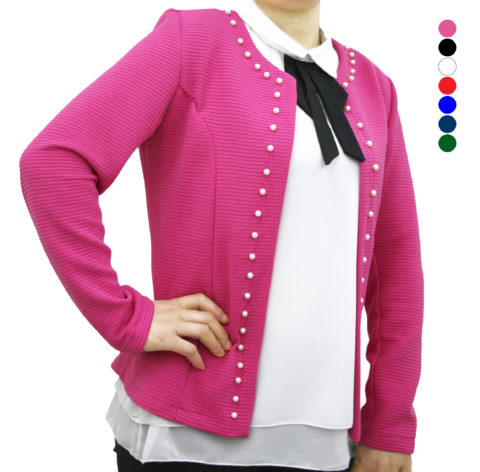 Blazer a manica lunga con perline