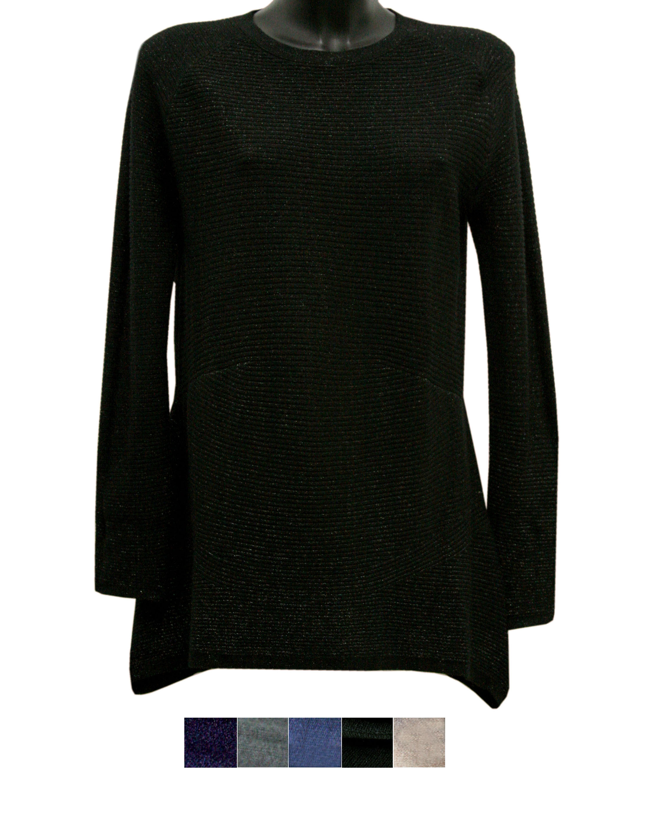 Maglia nera outlet con brillantini