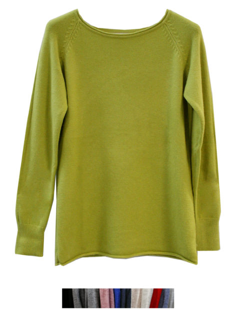 Maglia collo tondo verde
