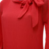 ABITO PLISSE CON FIOCCO ROSSO