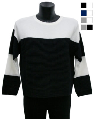 MAGLIA A RIGHE BIANCO E NERO