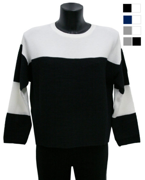 MAGLIA A RIGHE BIANCO E NERO