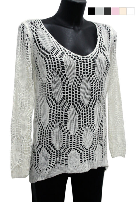 MAGLIA CROP MANICA LUNGA