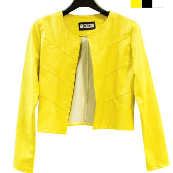 Giacca corta gialla outlet