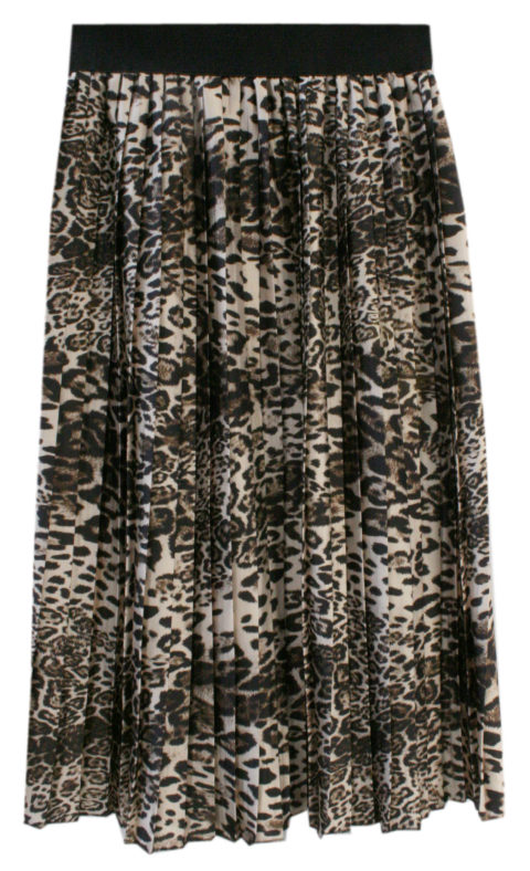 Gonna on sale plissettata animalier