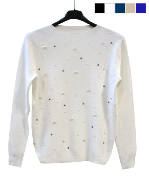 MAGLIONE CON PERLINE