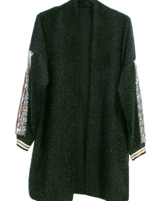 CARDIGAN PELOSO CON PAILLETTES